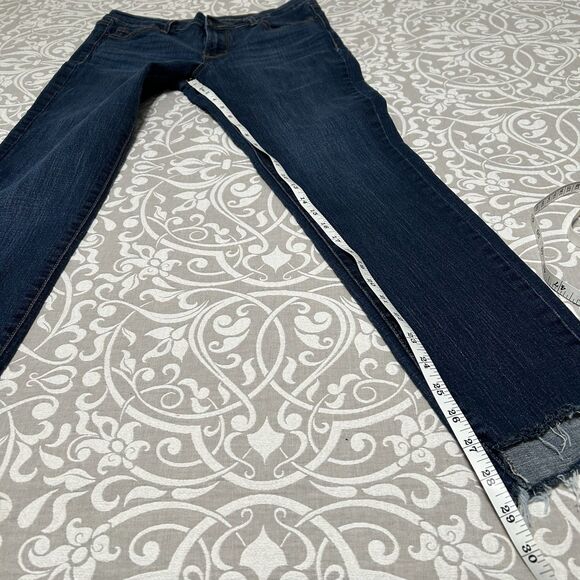 Old Navy Jeans Women 6Regular Blue Original Mid Rise Straight Leg Raw Hem Preppy - Picture 6 of 11